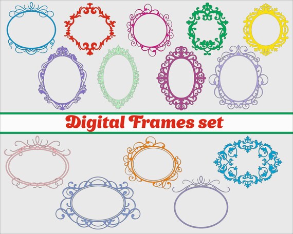 50% OFF SALE Digital Frames, Vector Pattern, Graphic Clip ...