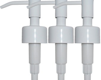 Stainless Steel White Finish Lotion Dispenser Replacement Pump (Pack of 3), 28/400