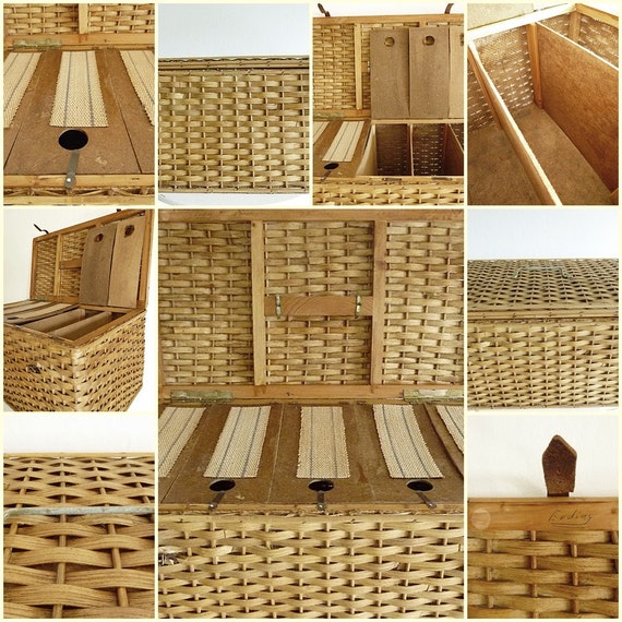 Big old pigeon wicker basket transport wicker basket for