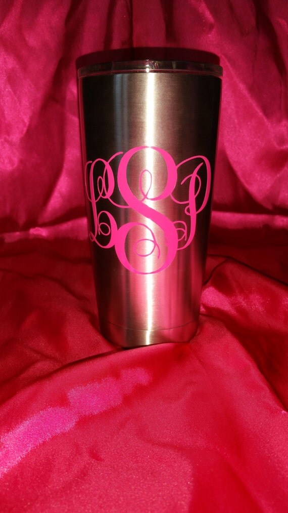 tumblers can in put you pictures Vinyl Yeti Decal Glitter Women decal Monogram Tumbler Decal