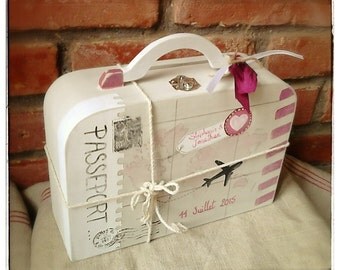 Valisette Urne de Mariage "Voyage"