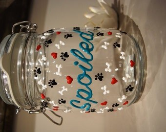 Personalized Dog Treat Jar *Dog Rescue Fundraiser*