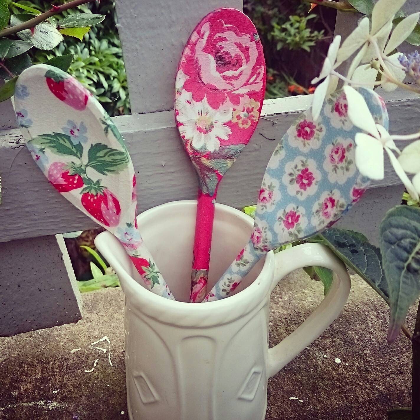 Beautiful decorative wooden spoons by StanleysMummyMakes on Etsy