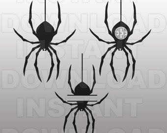 Spider Insect Bugs Halloween Monogram SVG File, cricut svg, silhouette svg, svg cuts, cuttable svg, svg cut file, vector svg,cricut designs