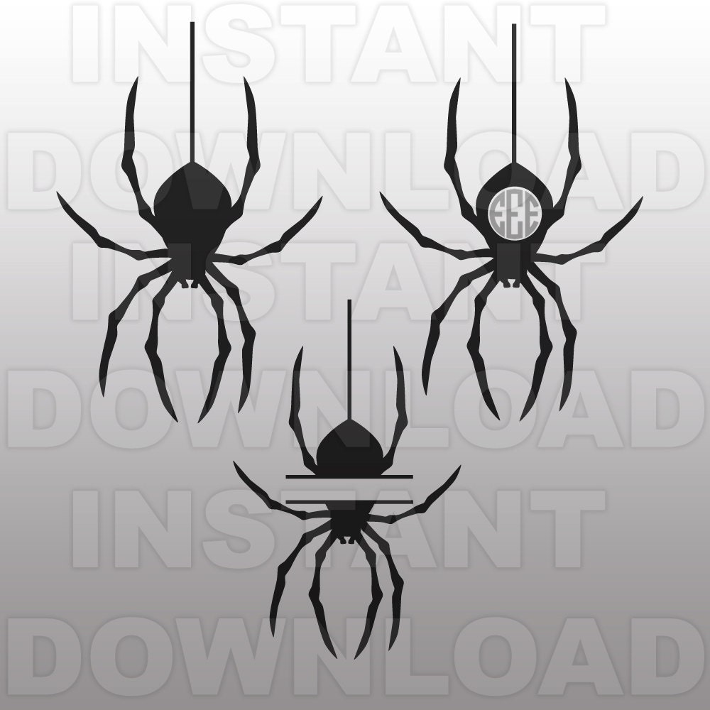 Download Spider Insect Bugs Halloween Monogram SVG File cricut svg