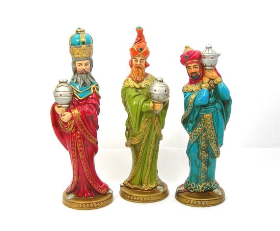 Christmas Decor Three Kings Figures 10 Tall Magi or