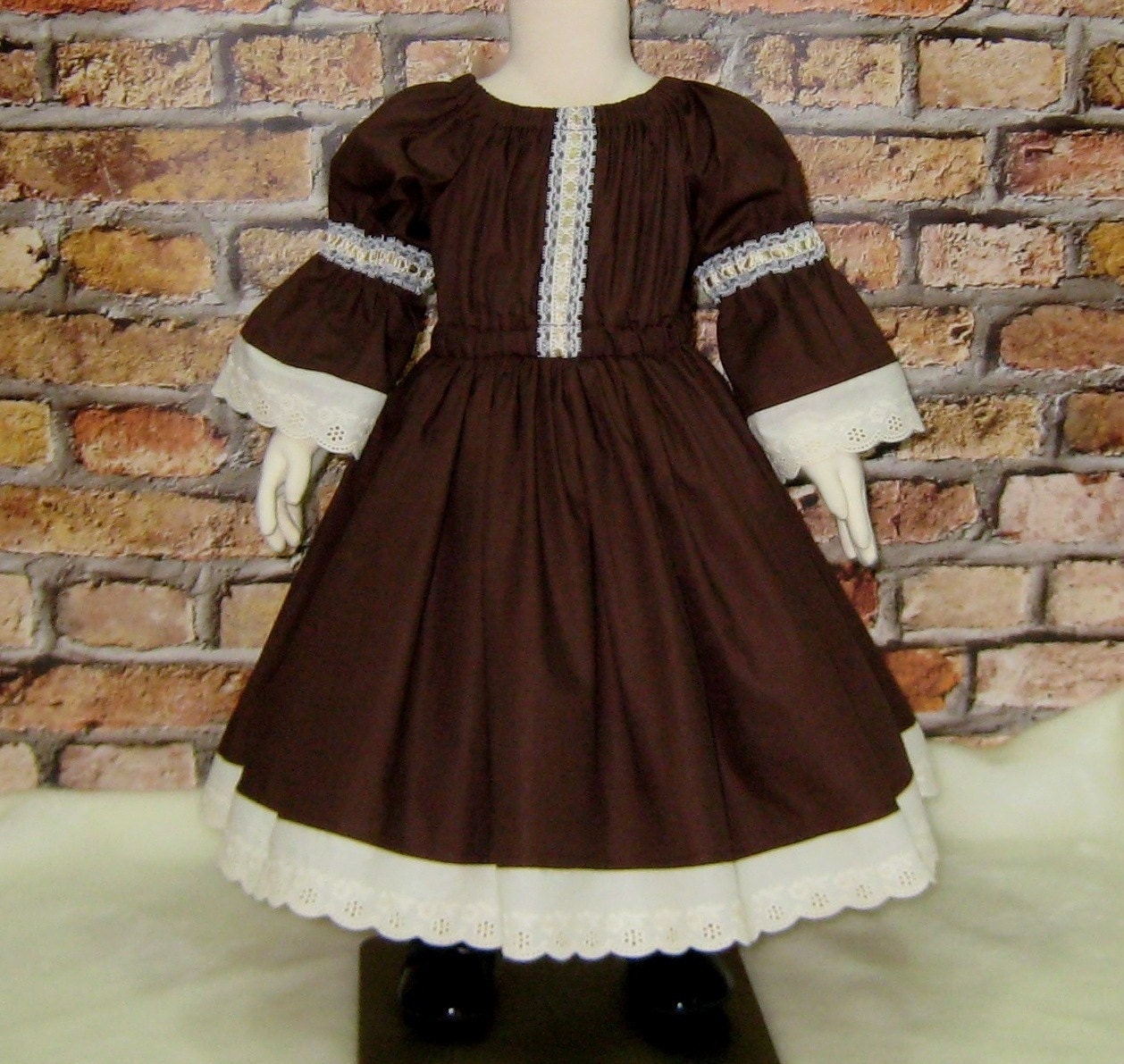 Girl Brown Dress Girl Lace Dress Fall Dress Wedding Girl