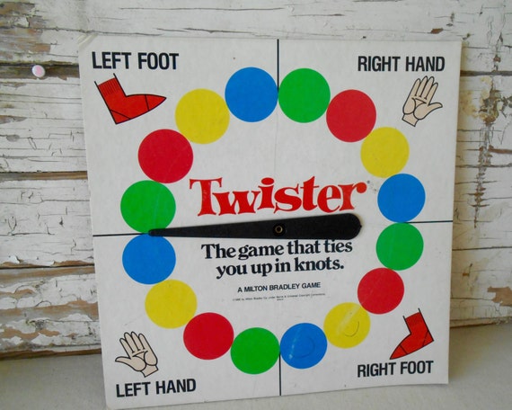 Vintage Twister Game Spinner Board