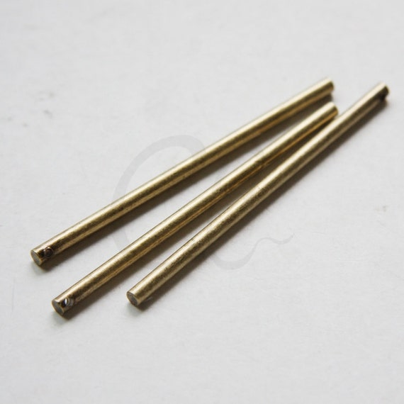 4 Pieces Antique Brass Long Bar Stick 2x51mm 1714CM36