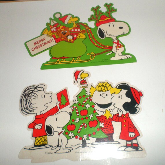Vintage Charlie Brown Snoopy Wall Hangings by carriesattic