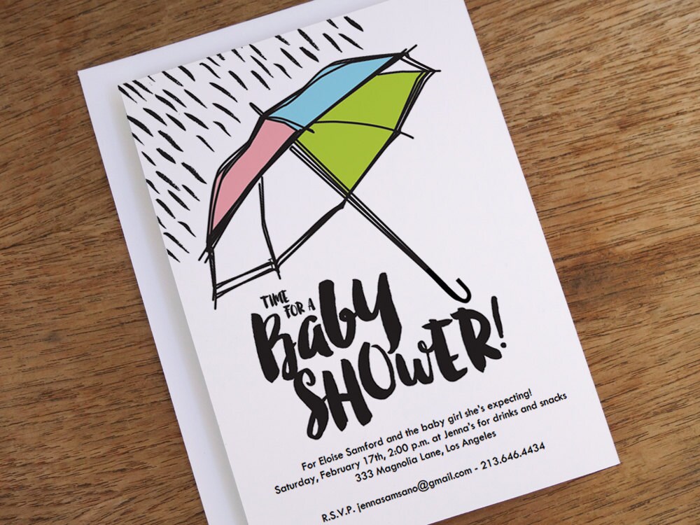Printable Baby Shower Invitation Umbrella Baby Shower Invite