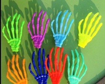 Skeleton Hand Hair Clips