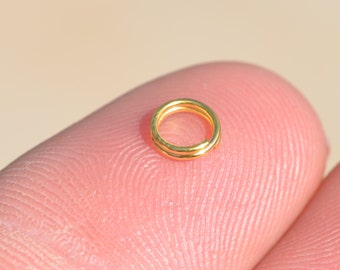 100 Gold Plated Brass 5mm Split Jump Rings F105