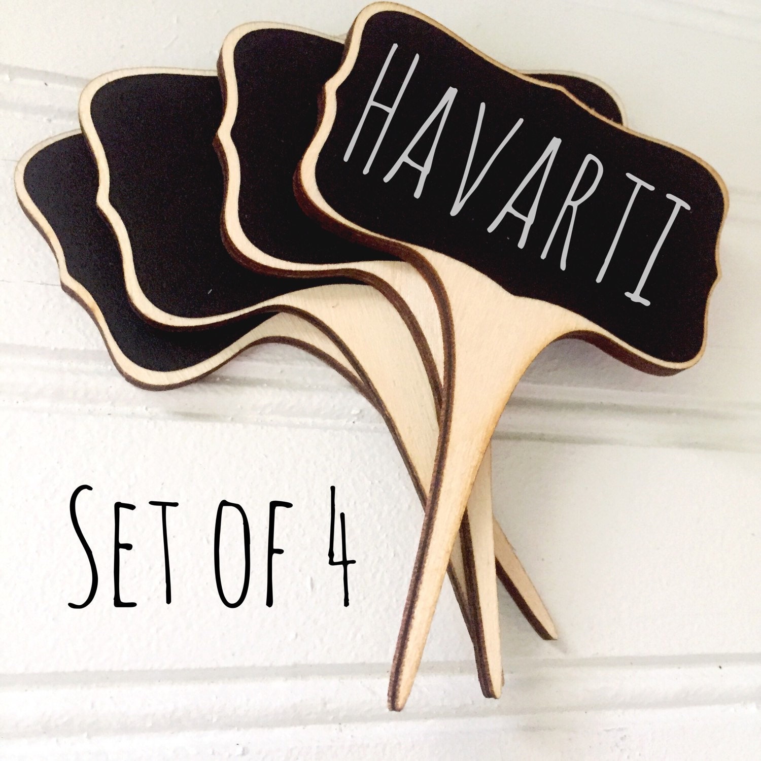 4 Mini Chalkboard Cheese Markers Rustic Wedding Chalkboard