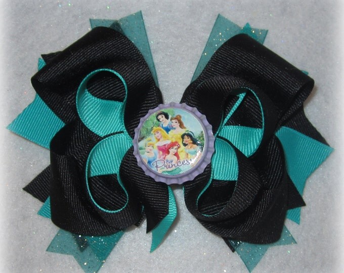 Disney Princess Bow, Princess Hairbows, Pick your Color Bows, Magical Hairbow, Cinderella, Ariel Bow, Snow White hairbow, Boutique Big Bow