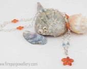 Carnelian starfish with aquamarine and kyanite on sterling silver chain, gemstone, ocean, handmade, one of a kind, high quality jewelry, Carnelian starfish with aquamarine and kyanite on sterling silver chain, gemstone, ocean, handmade, one of a kind, high quality jewelry,