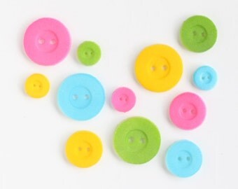 Button Edible Sugar Decorations, Button Cupcake Toppers, Pastel Button Sugars (24)