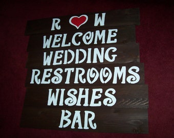 Bathroom Sign Game lawn game sign rustic wedding sign / game signs corn hole Bathroom Sign Game lawn game sign rustic wedding sign / game signs corn hole