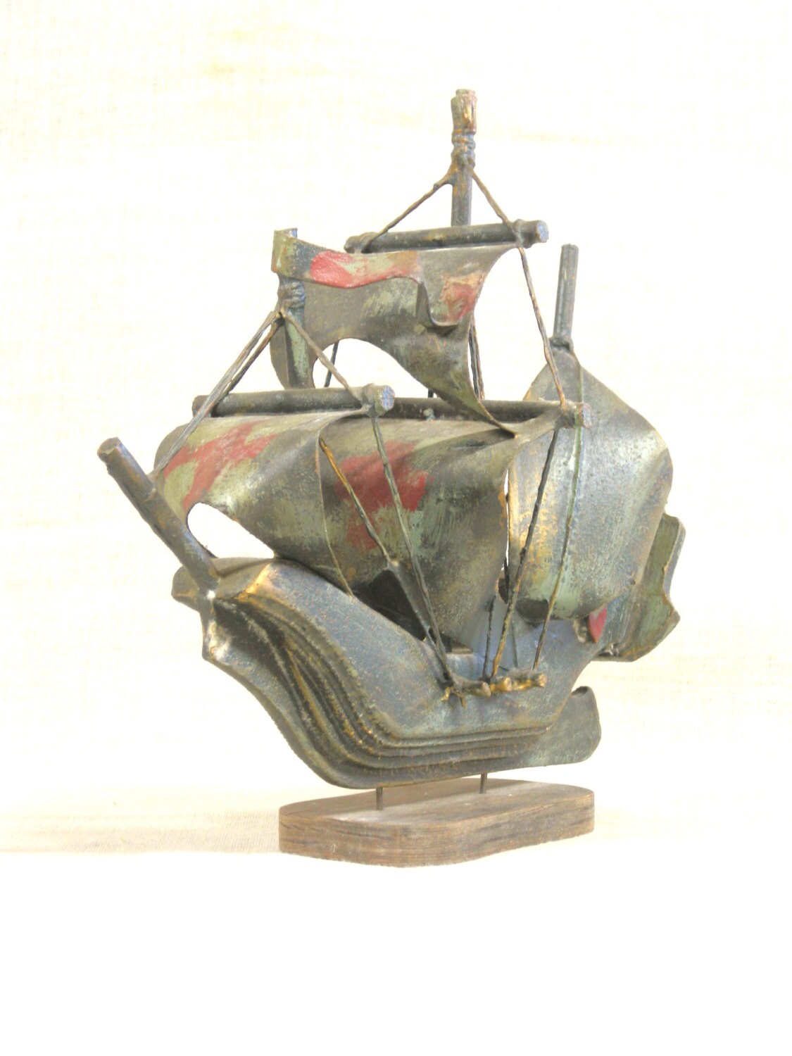 Wooden Ship Folk Art Ship Boat Sail Boat Sailing Ship