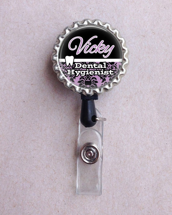 Items similar to Dental Hygienist, Retractable Badge Holder, Custom ID