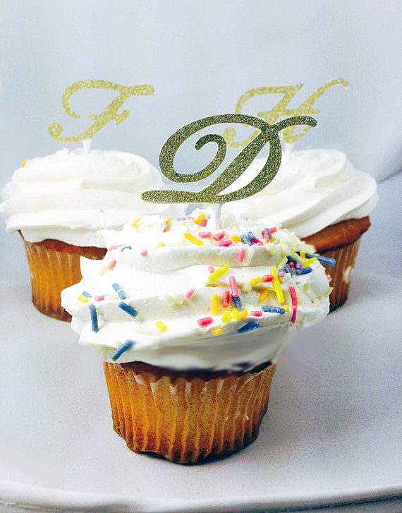 Letter cupcake toppers
