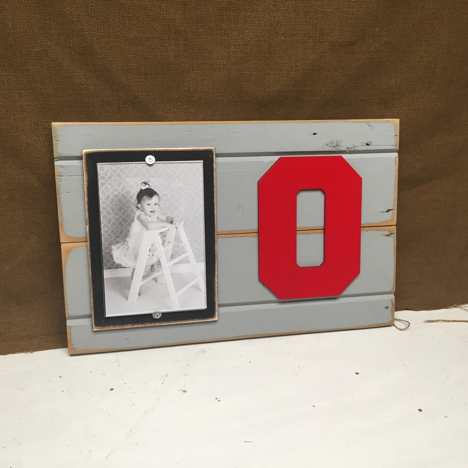 Ohio State University Buckeyes picture frame holds