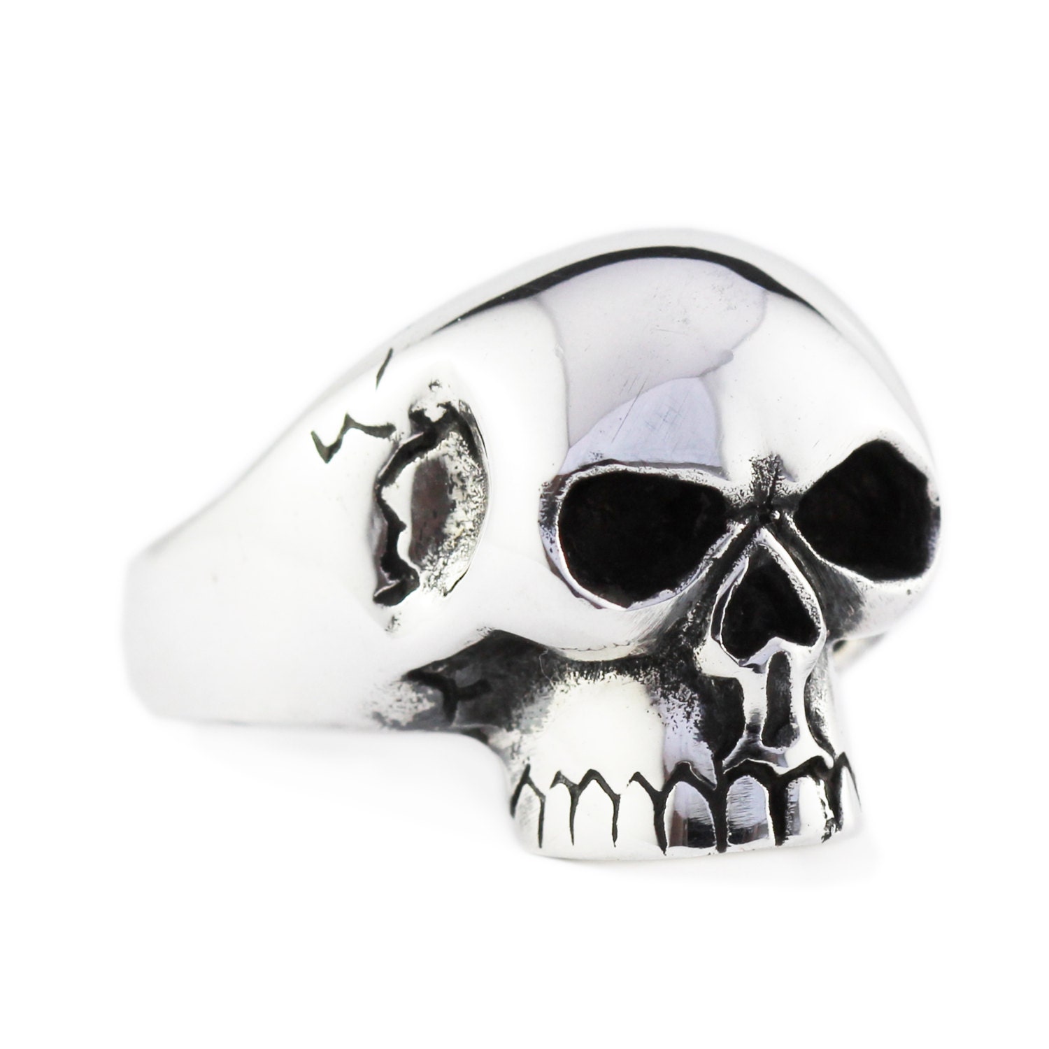 Silver Skull Ring Man Rings Custom Personalize Jewelry