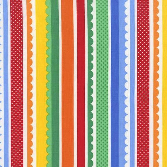 Carnival Stripes in Primary / Rainbow Michael by StitchinStash