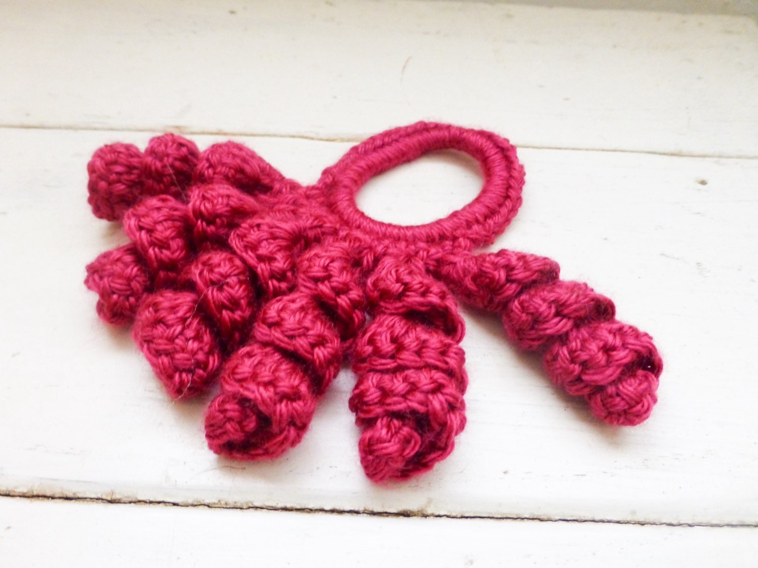 Crochet ponytail holder crochet scrunchie by SixthandDurian