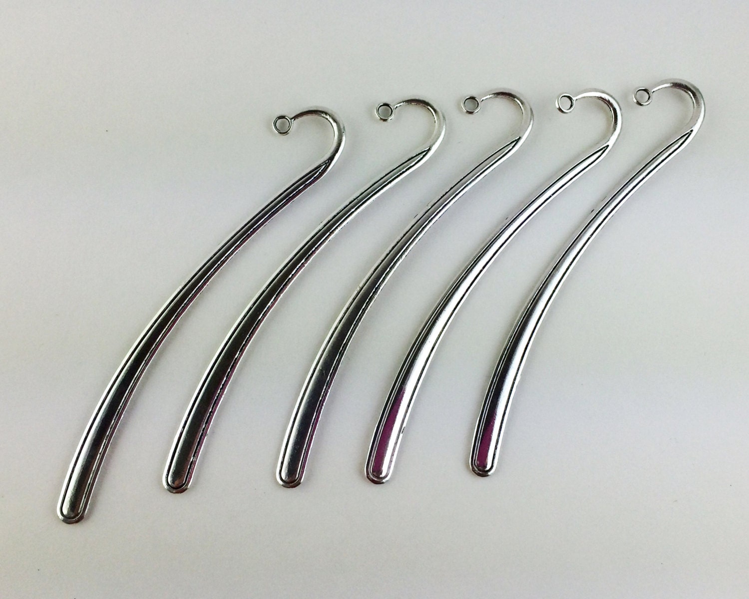 5pcs Wholesale Bookmark Blank Long Metal Bookmark Finding