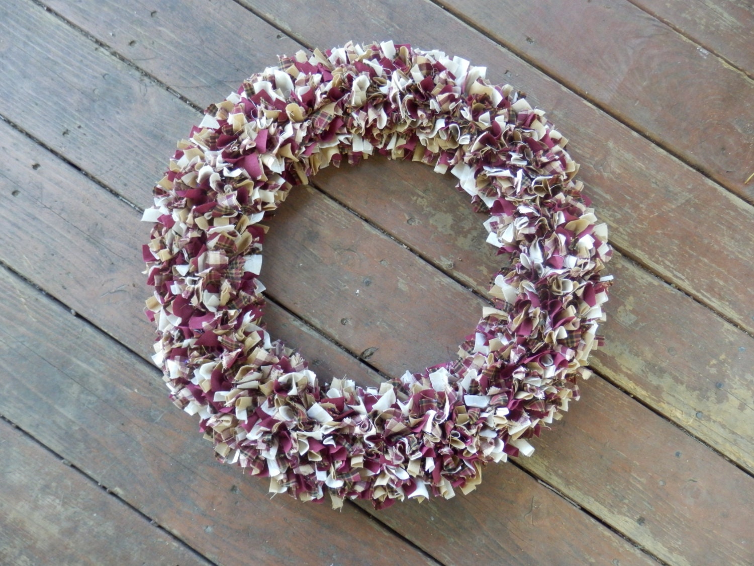 on sale large homespun 21 rag wreath burgundy homespun on sale large homespun 21 rag wreath burgundy homespun