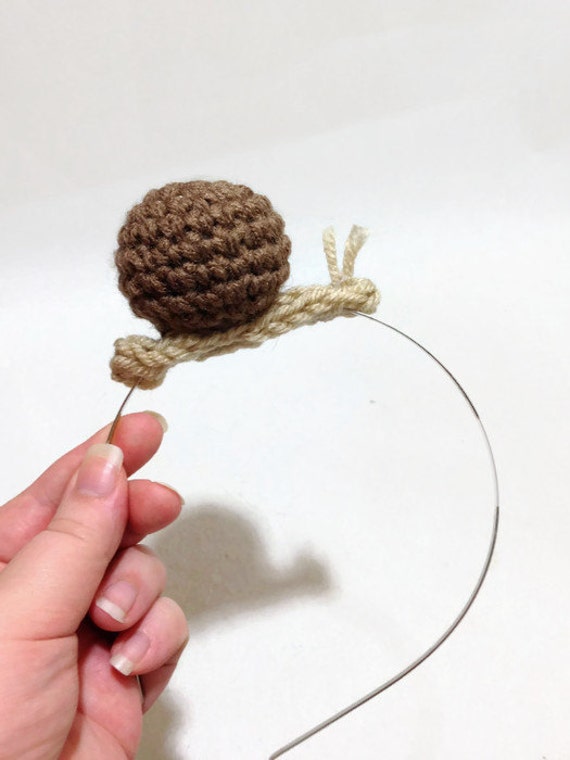 Snail Headband Brown Amigurumi Snail Cosplay Headband