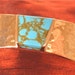 Turquoise Copper Jewelry - Inlaid Copper Bracelet - Modern Copper Jewelry BR100