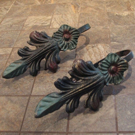 Antique Vintage Drapery Curtain Tiebacks Tie Backs No.2 of 2