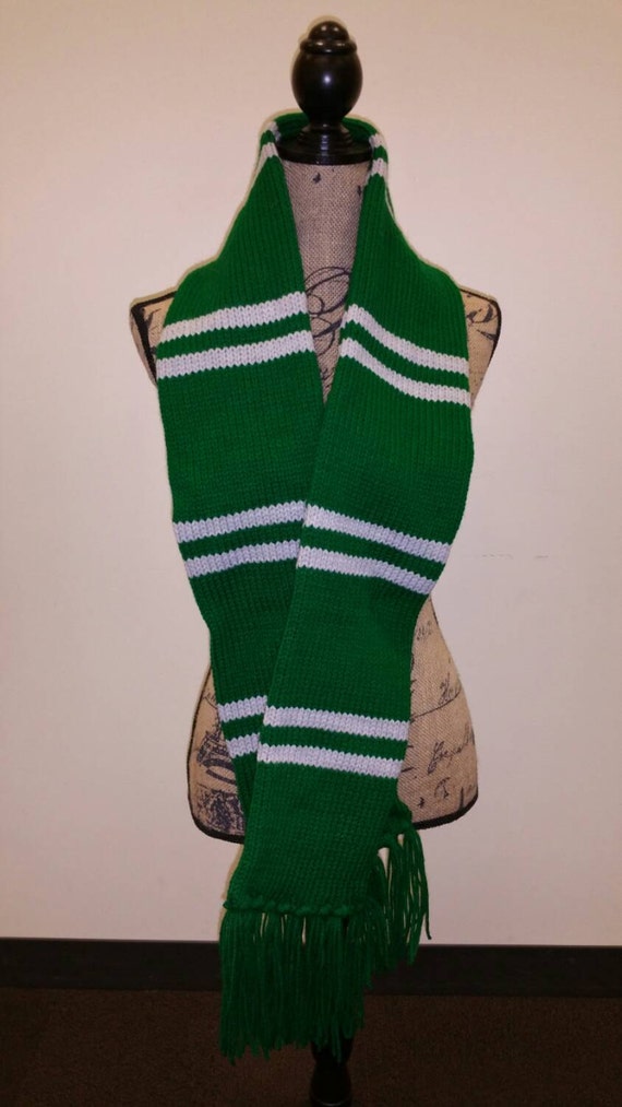 Harry Potter Inspired Upperclass Slytherin Scarf By Knerdlootz 8424