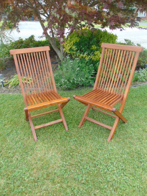 Awesome Mid Century Modern Style Teak Slat Wood Folding ...