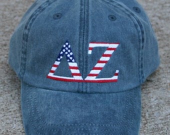 Delta Zeta American Flag Cap