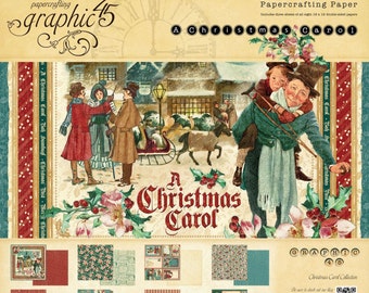 Graphic 45's "A Christmas Carol" Collection 12x12 Pad