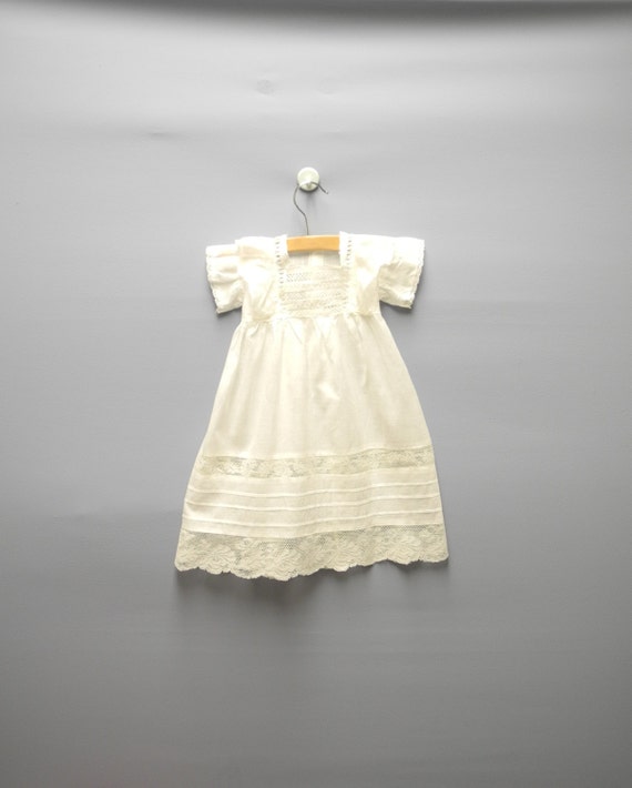 Vintage Baby Clothes 1920's Handmade White Lace Baby Girl