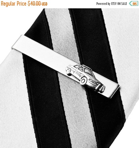 Sale Today Limited Time Police Car Tie Clip Tie Bar by Mancornas