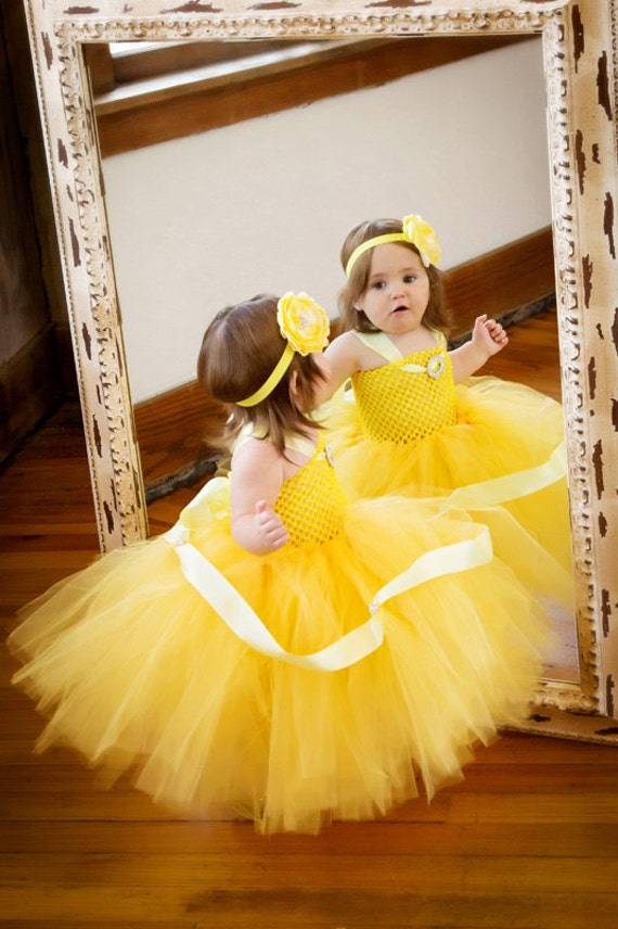 FULL OUTFIT Belle Beauty and the Beast Ballgown Baby Girls