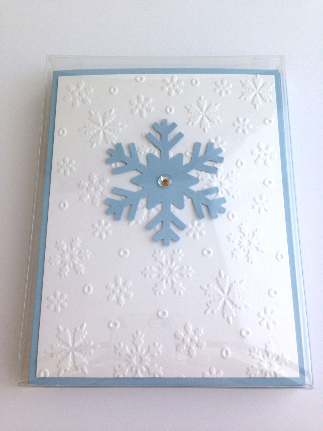 Snowflake Card Set Boxed Holiday Cards Embossed Christmas