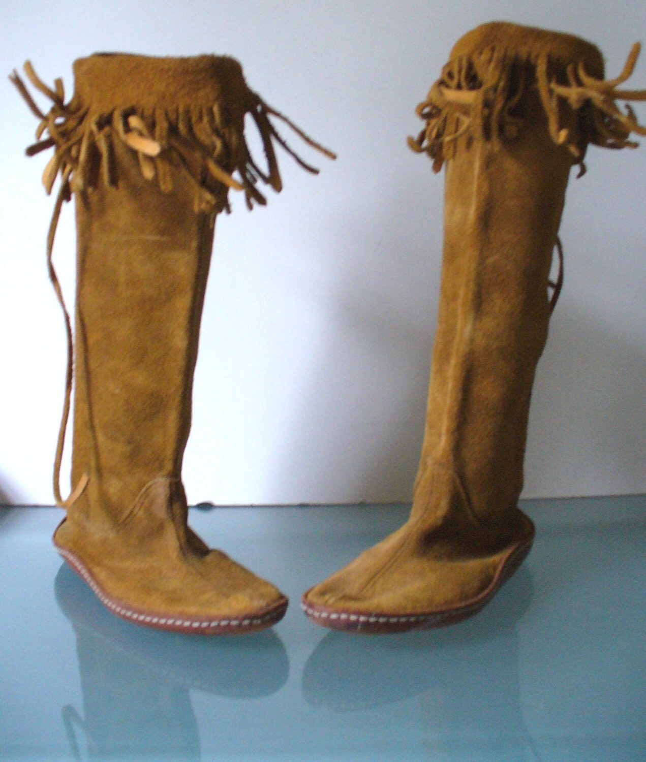 moccasin boots with fringe