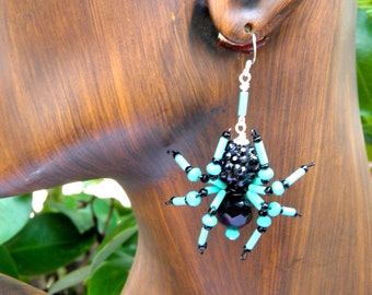 Beaded Spider Earrings Spider Jewelry