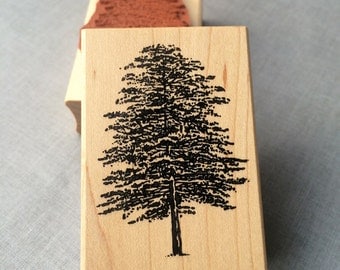 Pine Tree Rubber Stamp