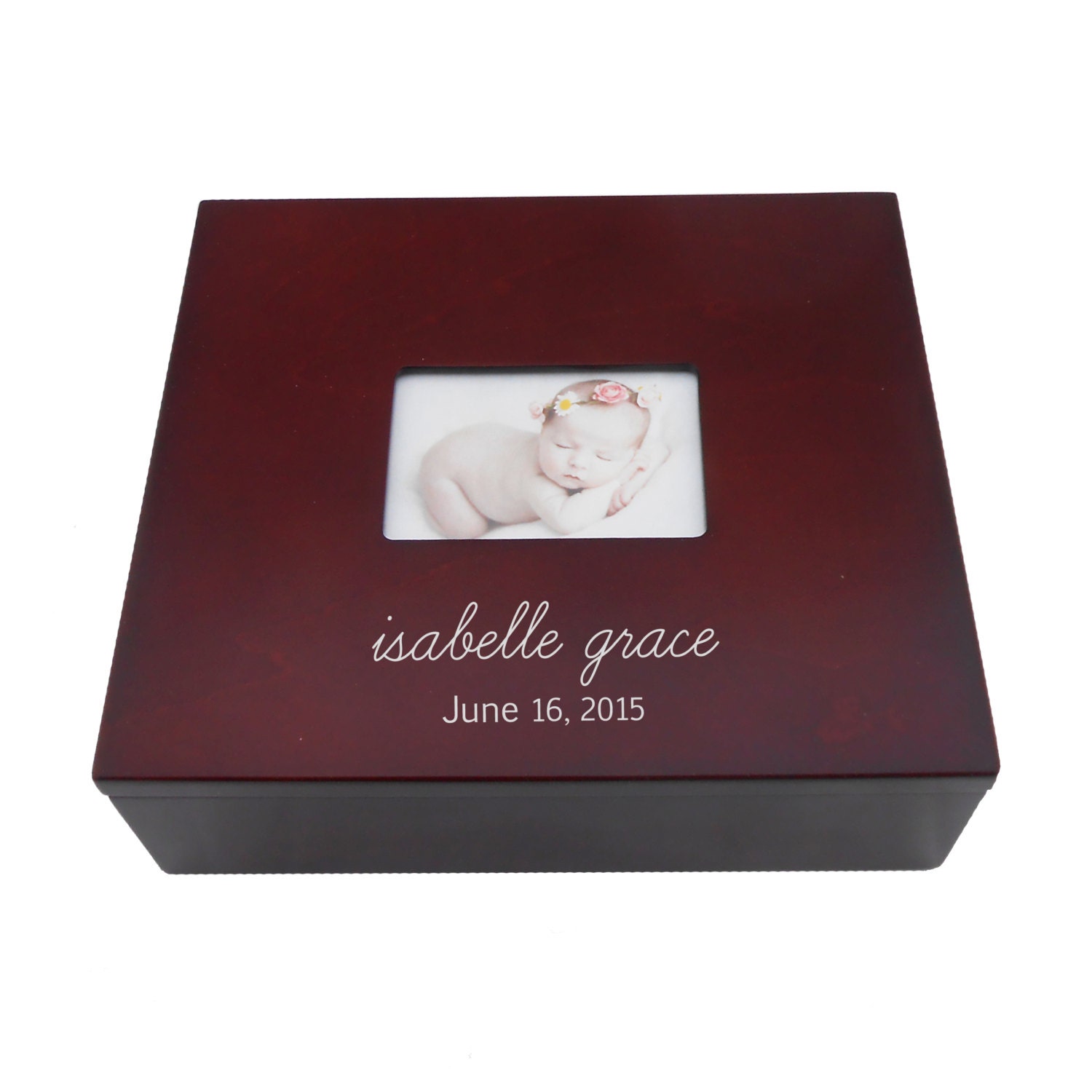 Personalized Baby Keepsake Box with Photo by LifetimeCreations