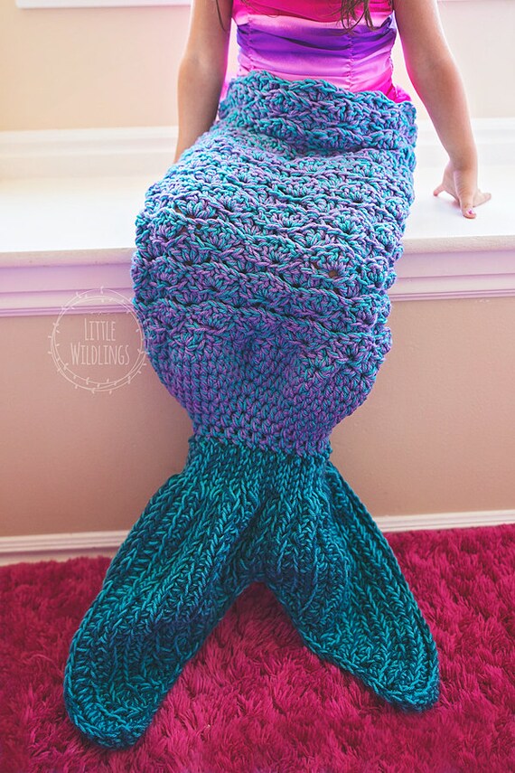 ADULT Mermaid Tail blanket crochet choose by TheLittleWildlings