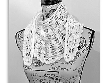 Crochet Lacy Triangular Neckerchief from TCDesignsUK