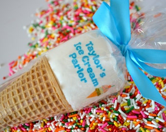 10 Smore cone favor ice cream party parlor favor unique edible birthday favors personalized guest favors Glamping idea