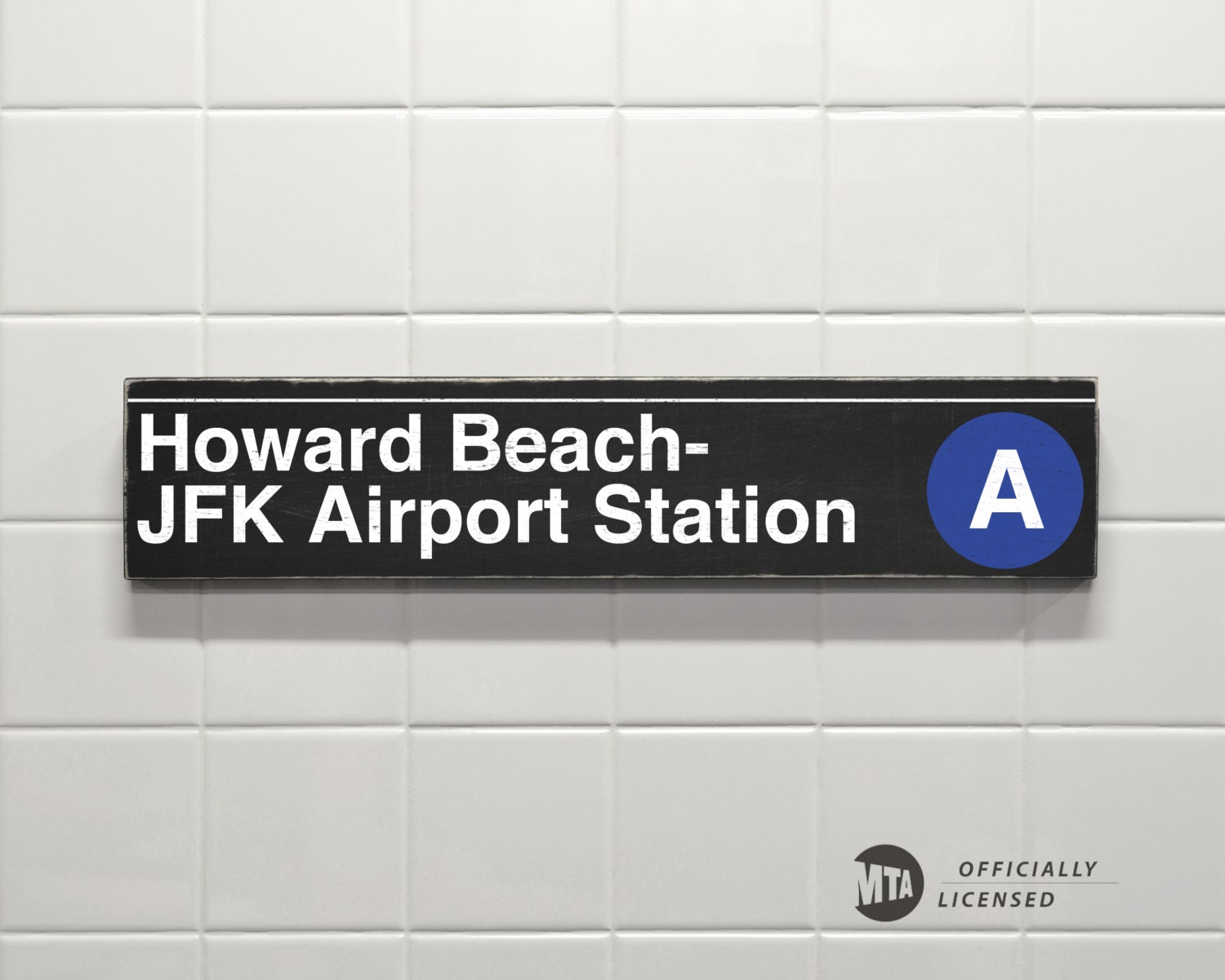 Howard Beach JFK Airport Station New York City Subway Sign